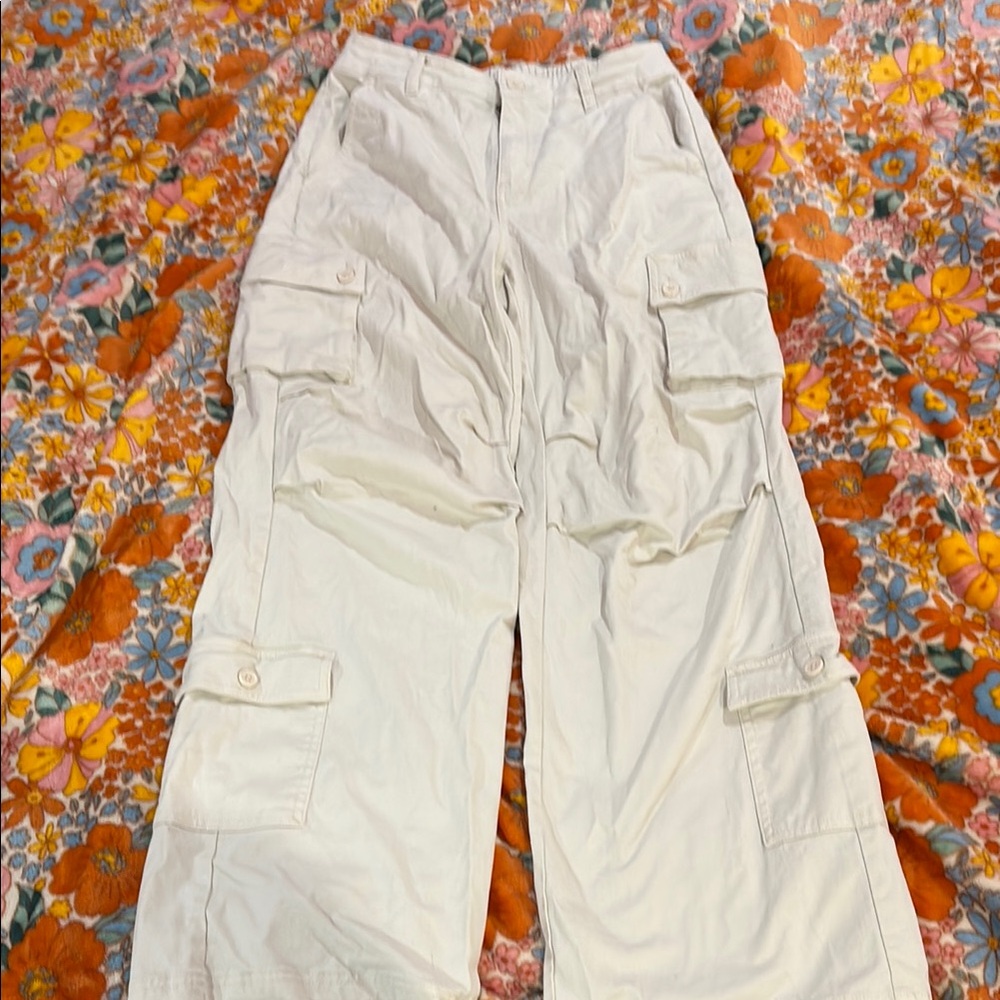 White Cargo Pants